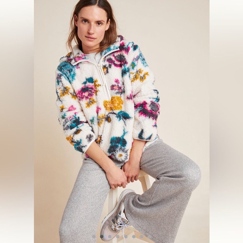 Anthropologie Rosemarie Hooded Sherpa Jacket. Xs